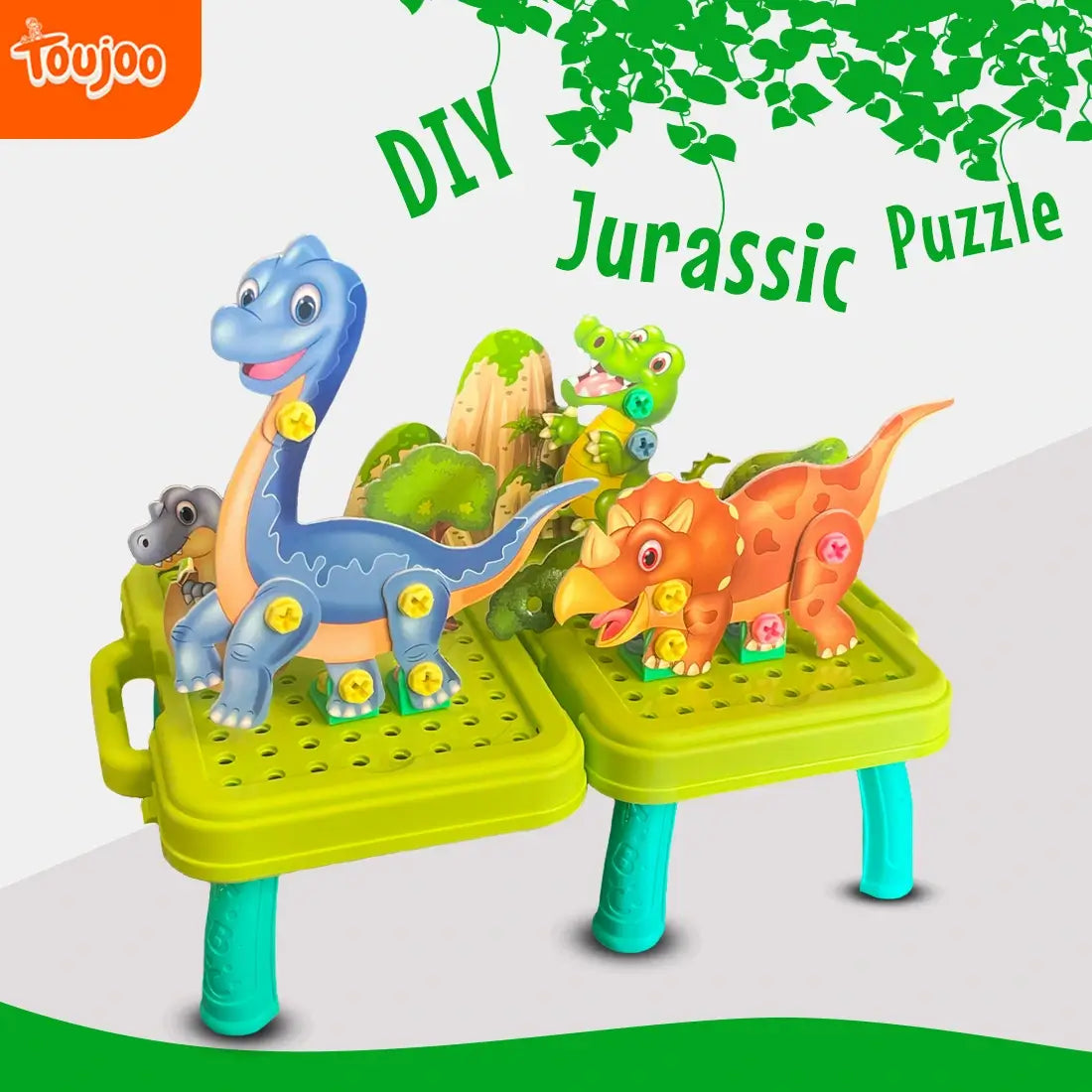 DIY Jurassic Puzzle Animal Toy Fun Puzzle Set for Kids – Toujoo