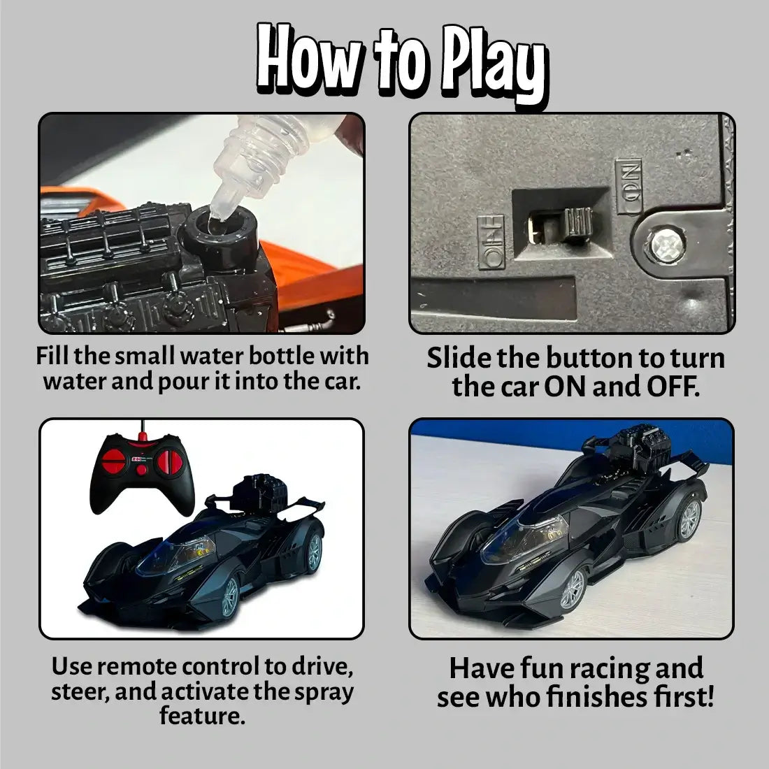 Smoke Spray Remote Control Racing Car