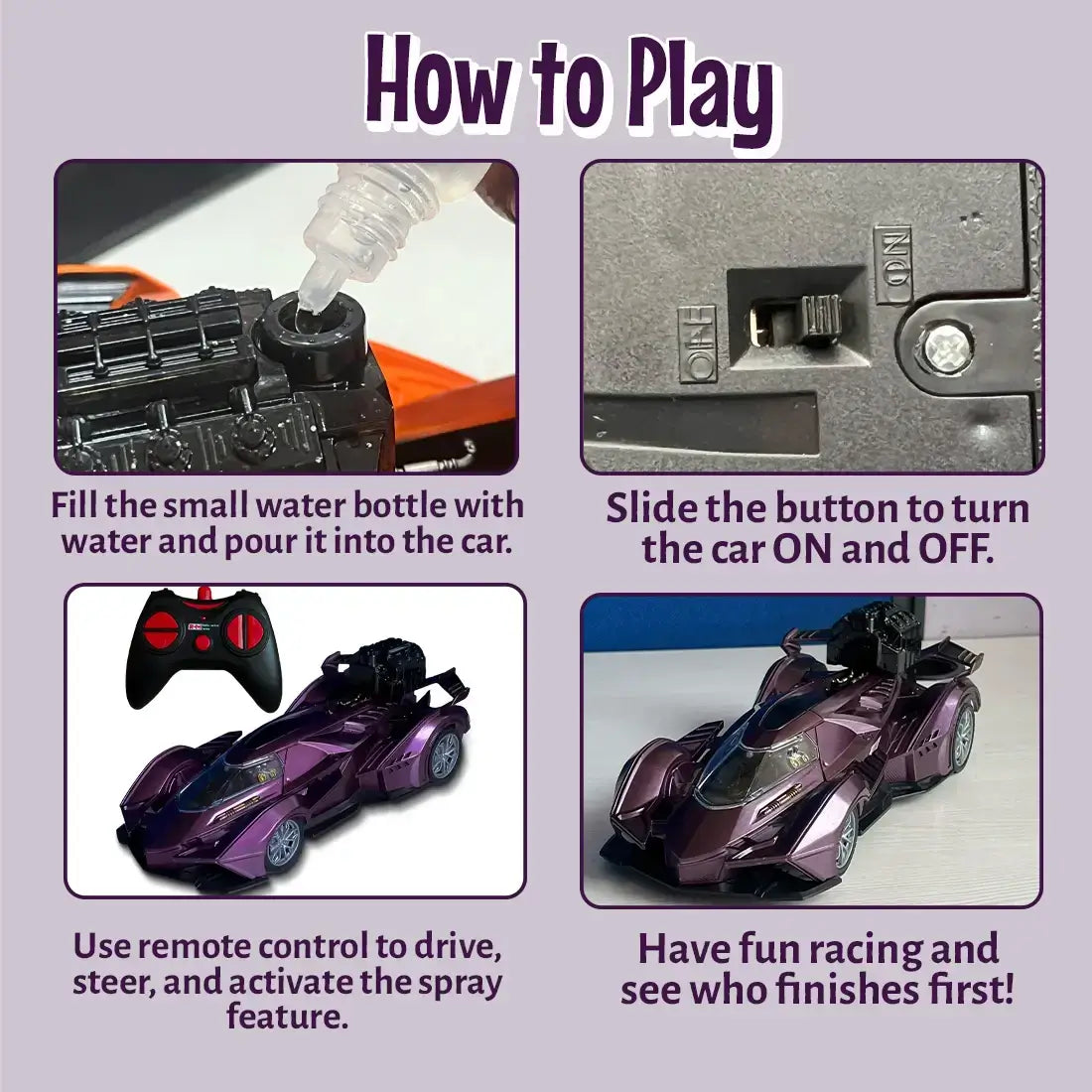 Smoke Spray Remote Control Racing Car