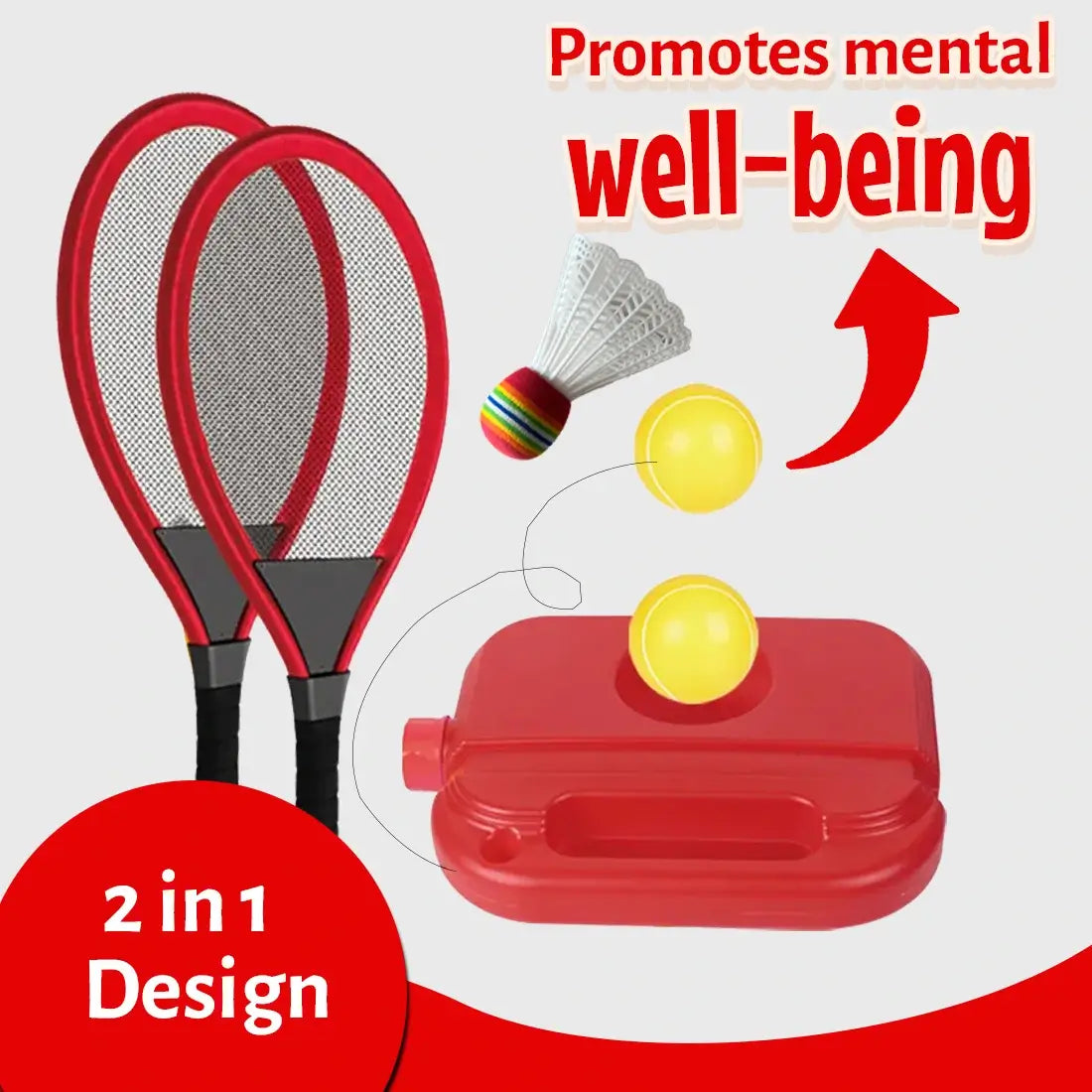2 in 1 Badminton Tennis Set