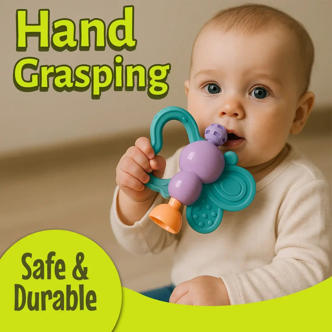 Godinger Baby Rattle Interactive Baby Rattle Toy – Soft Sound Rattle for Infants & Babies ...