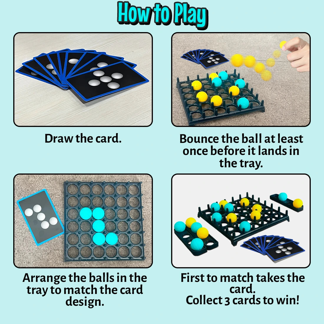 Bounce Ball Board Game Jumping Ball Table Top Games for Kids