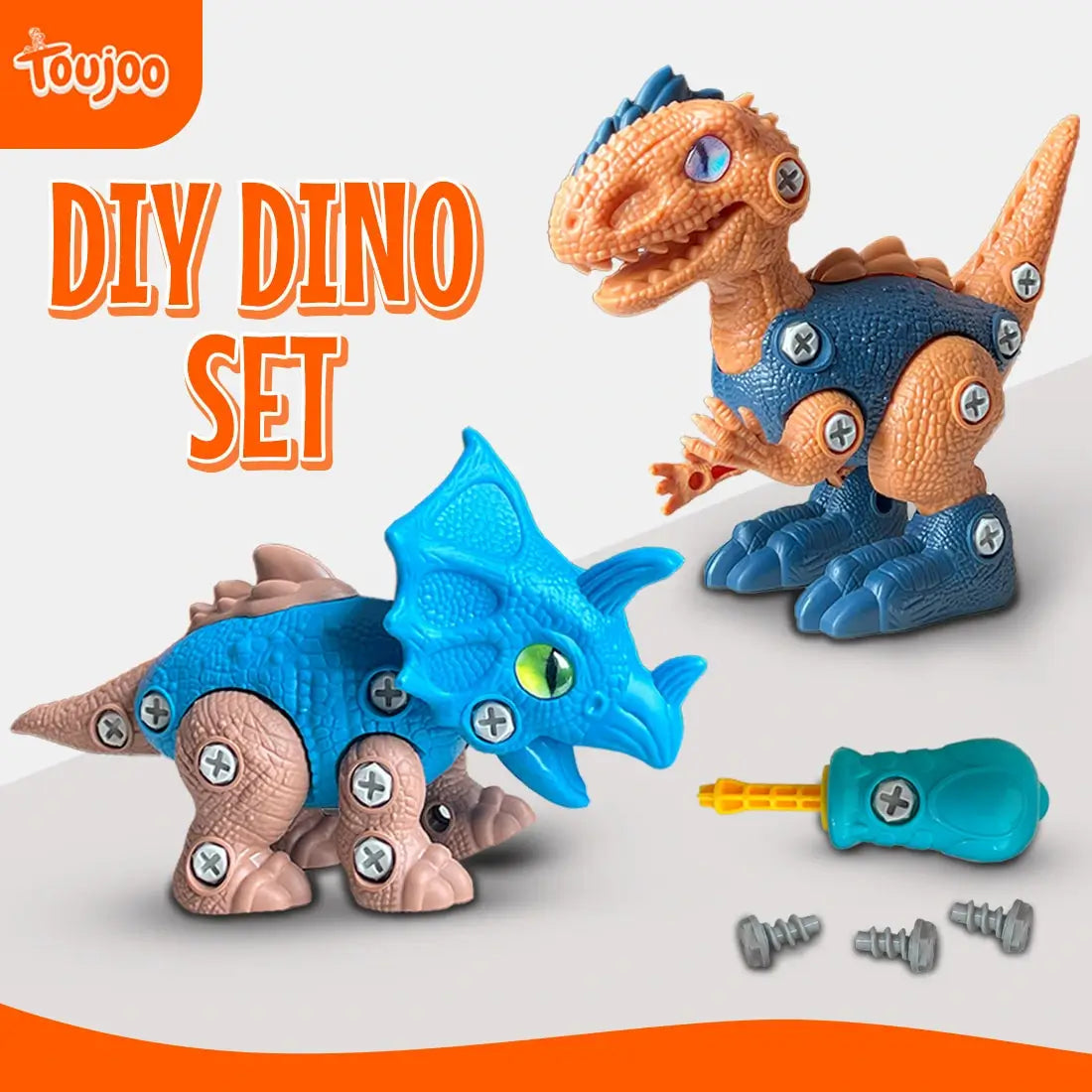 DIY Dino Set for Kids – Educational Dinosaur Toy, STEM Building Kit