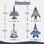 Fighter Aircraft Set of 4 - Toujoo