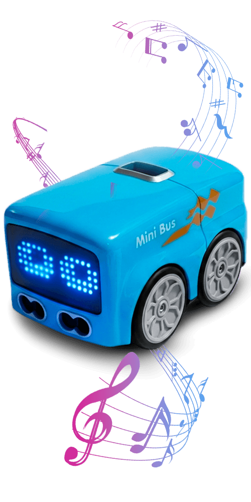 GO GO Bus Toy car with digital display and musical notes By Toujoo