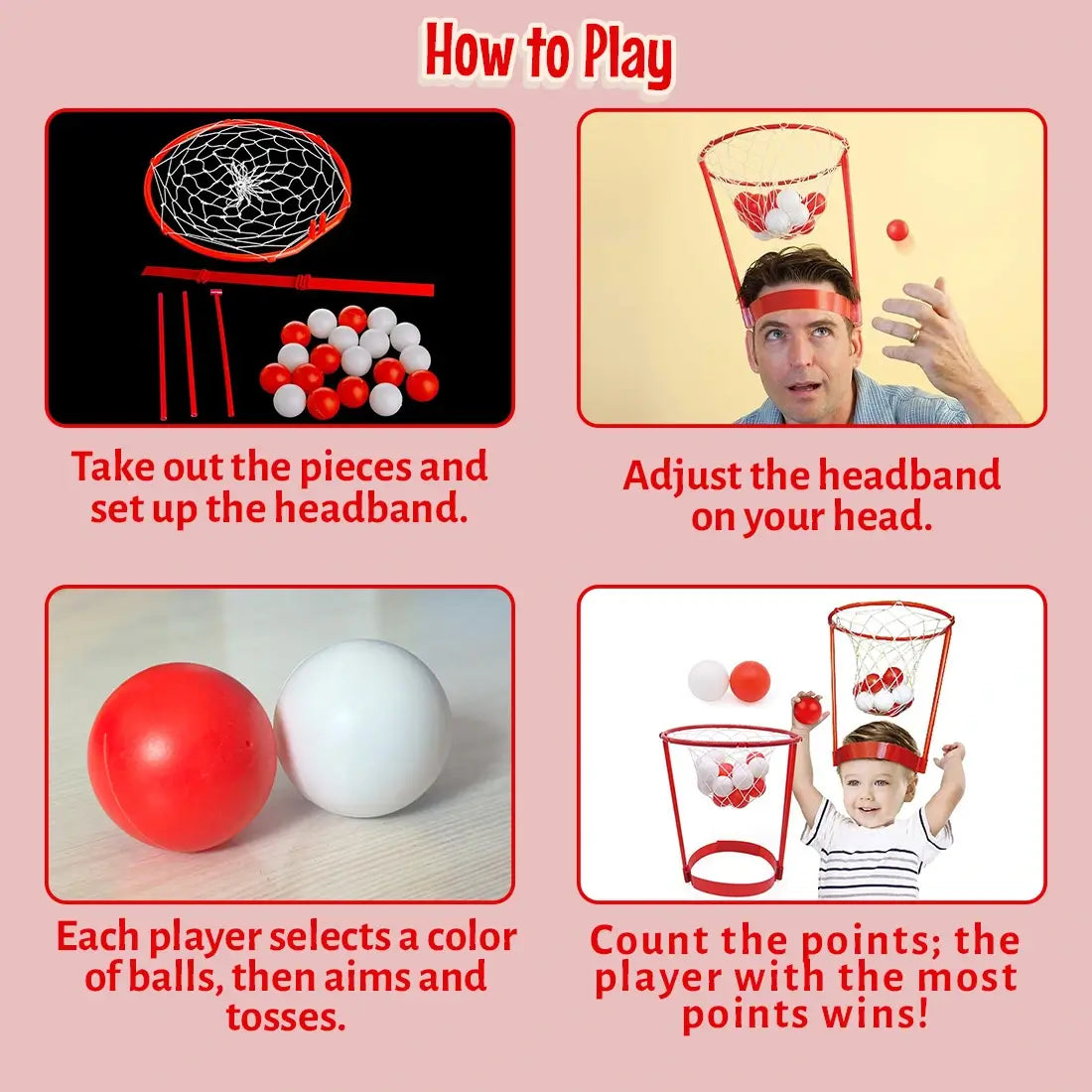 Mini Basketball Headband Hoop Game Toy