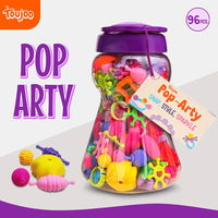 Pop Arty – 96 pcs Snap Beads Jewelry Kit - Toujoo