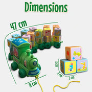 Tin Tin Train with Spinning Blocks - Toujoo