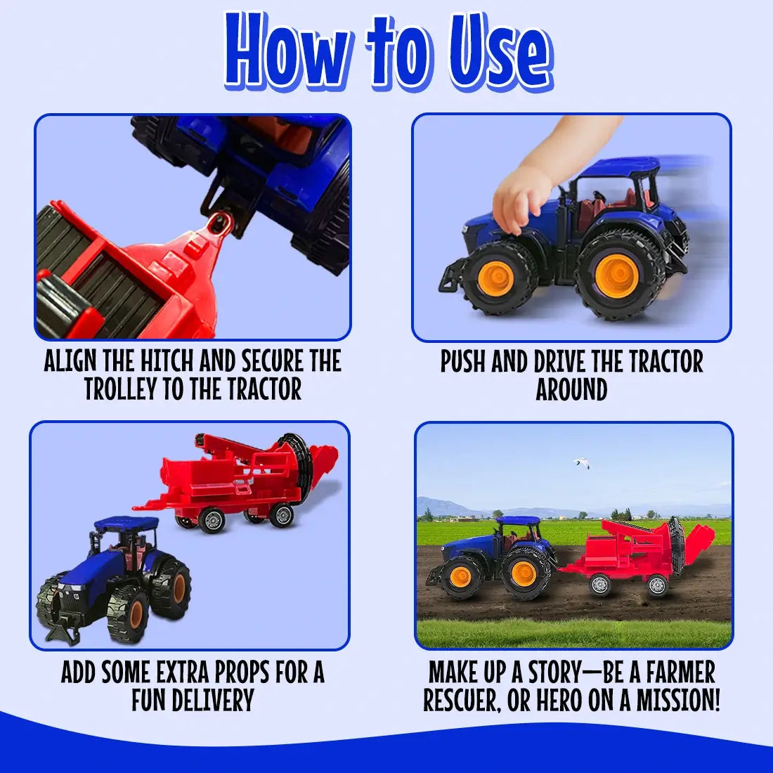 Tractor Trolley Toy for Kids in india | Farm Vehicle Fun