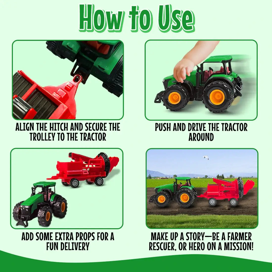 Tractor Trolley Toy for Kids in india | Farm Vehicle Fun