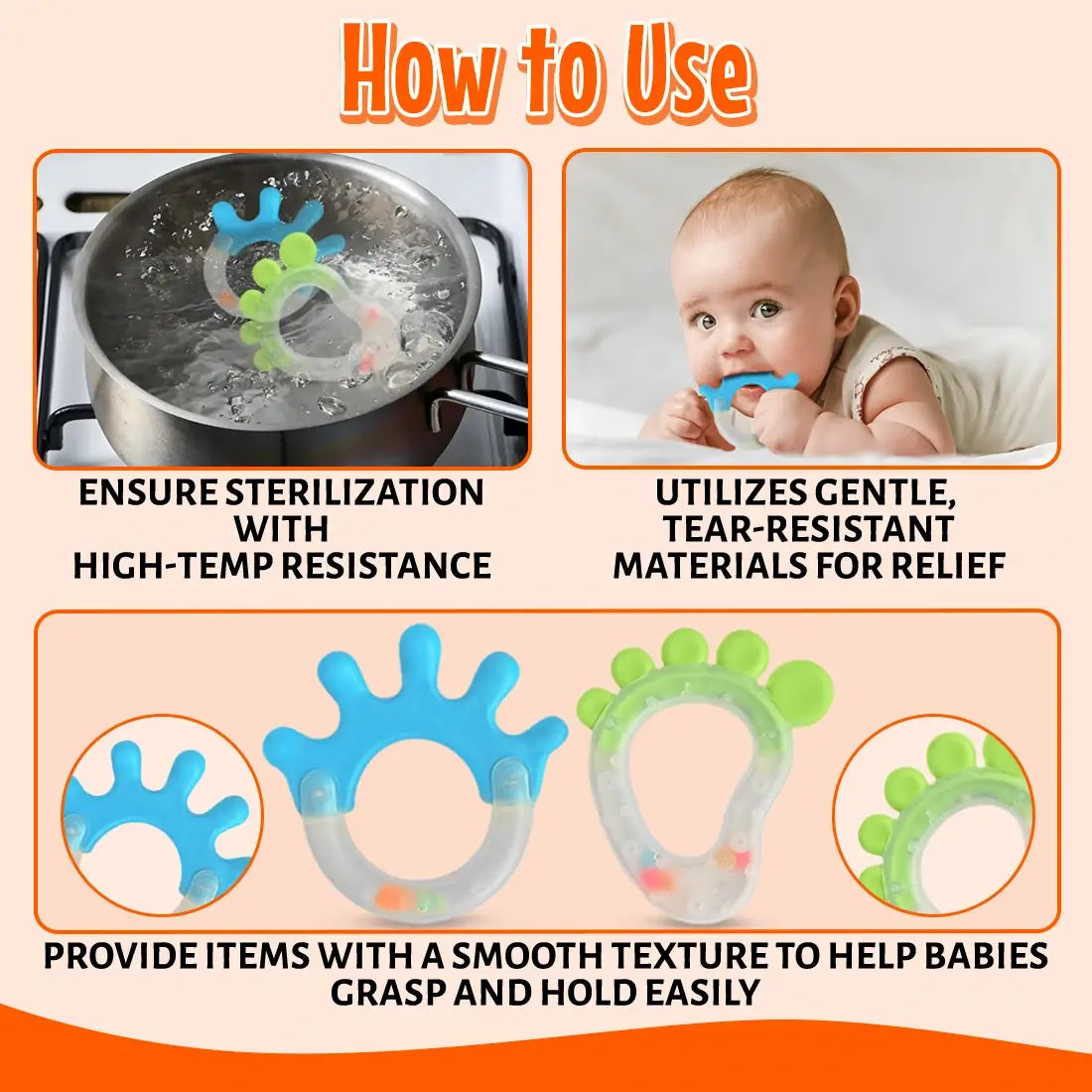W Rattle Baby Baby Rattle Pack of 2 – Toujoo