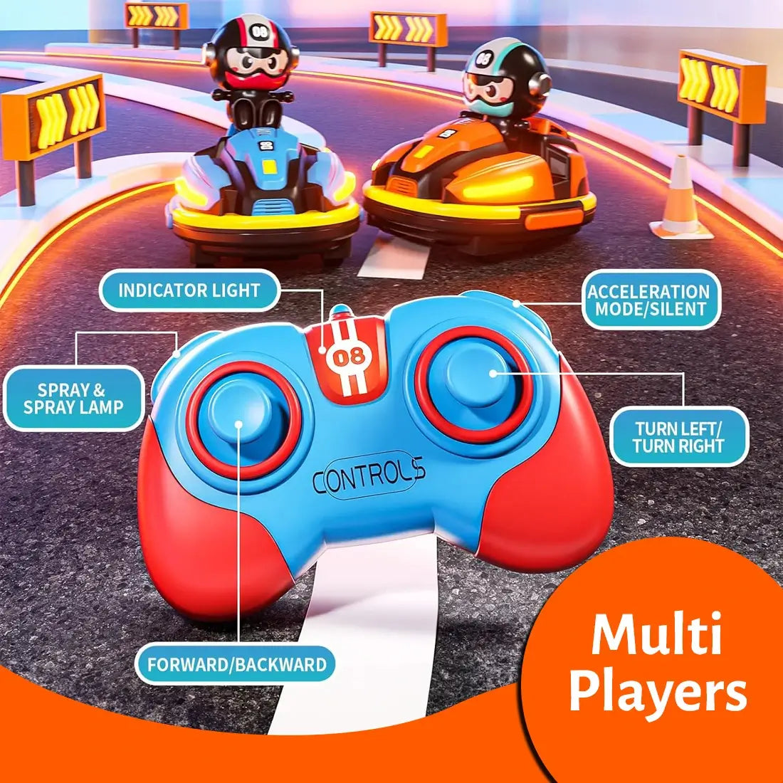 RC Bumper Car - Two player Battle Toy for Kids