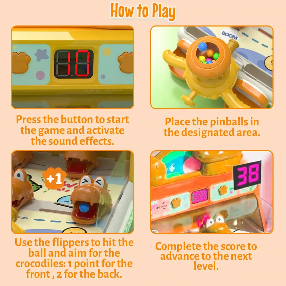 Crocodile Pinball Machine for Kids Online in India