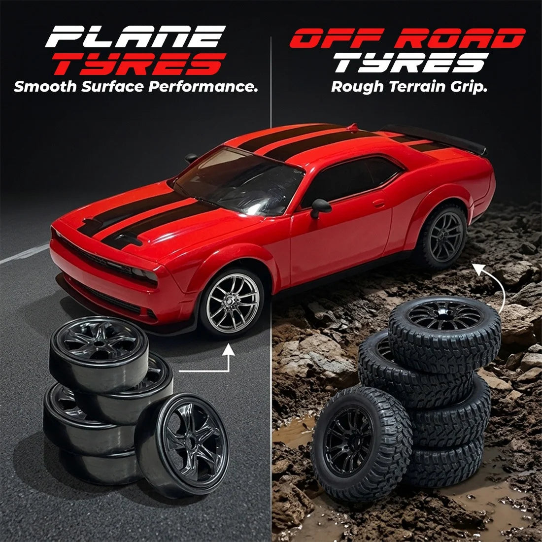 Drift Return 4WD Remote Control Car 2.4GHz Toujoo