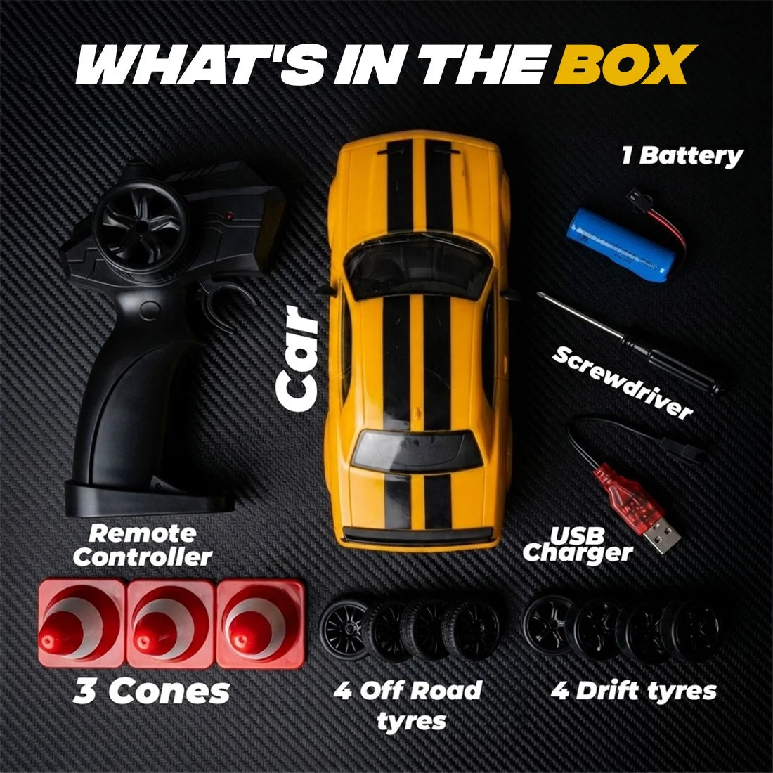 Drift Return 4WD Remote Control Car 2.4GHz Toujoo